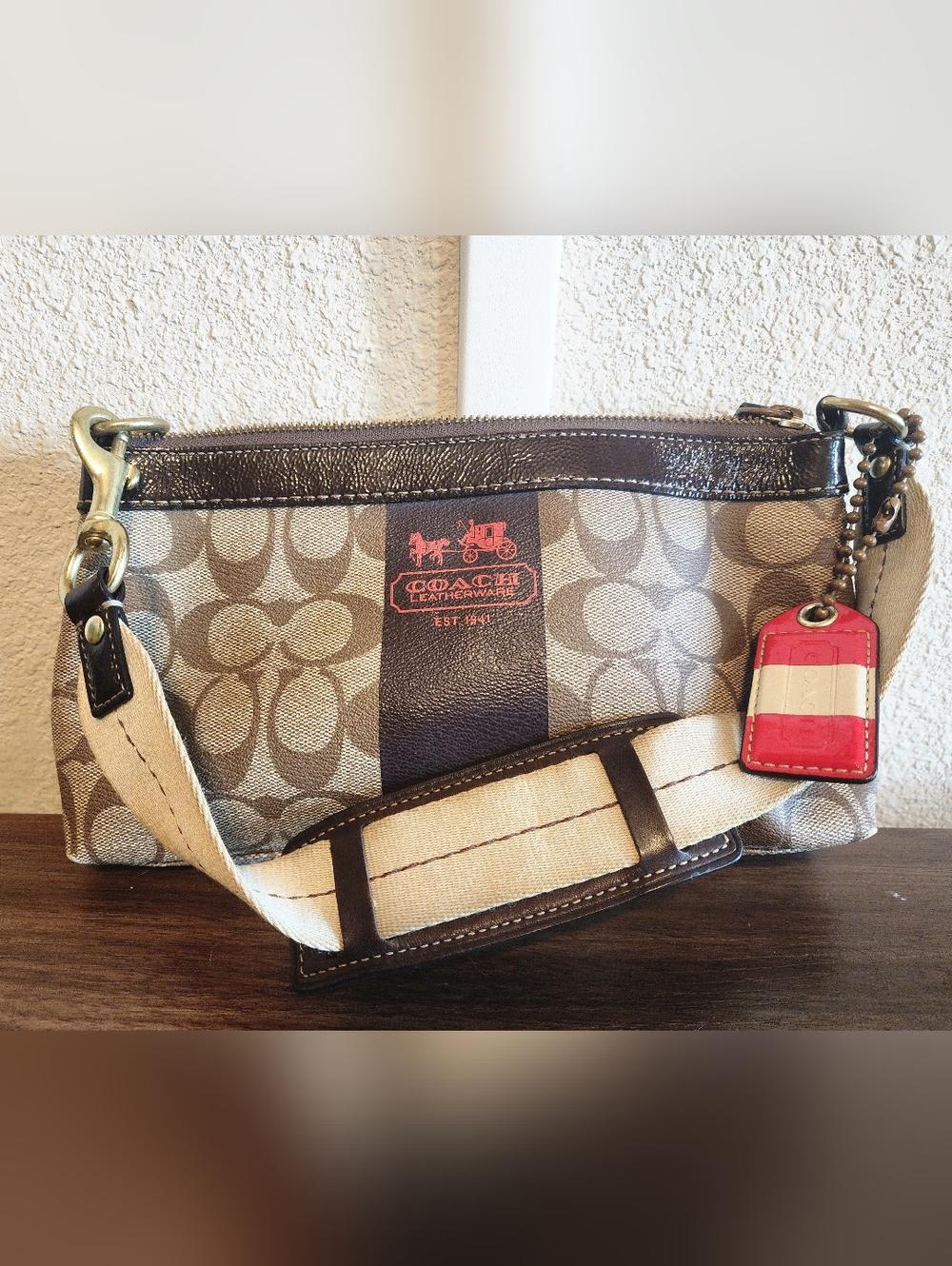 Vintage Millennial Coach Canvas Shoulder Bag